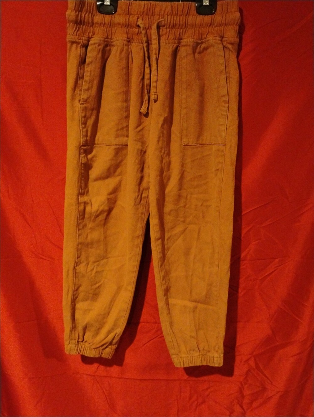 Time and Tru Burnt Orange Cotton Lyocell Joggers - XS 0-2